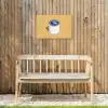 Blikje - Minimalistisch - Blauw - Illustratie Tuinposter op houten frame 2 cm dik klein -sfeer4