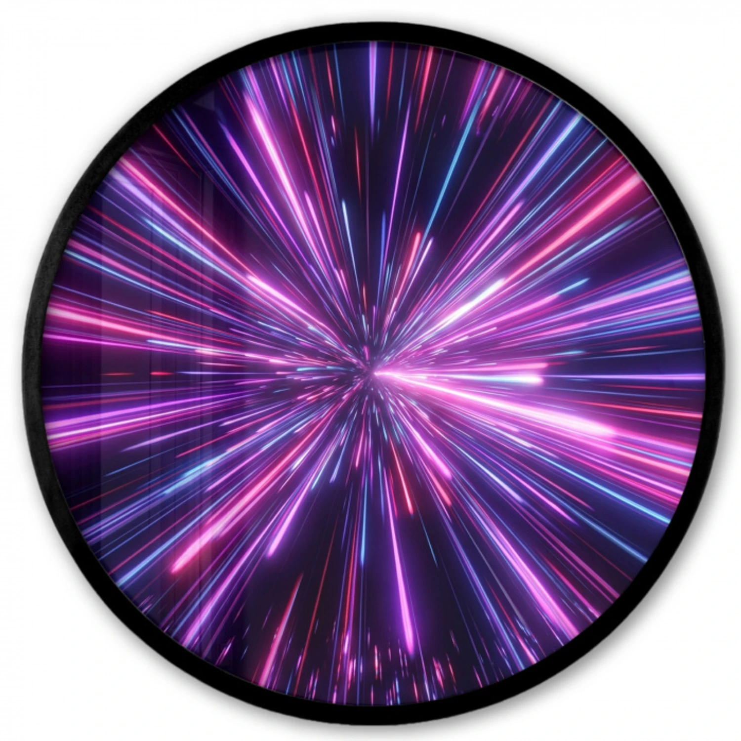 Lichtsnelheid - Ruimte - Roze - Paars Fotolijst rond zonder passe partout klein -3d