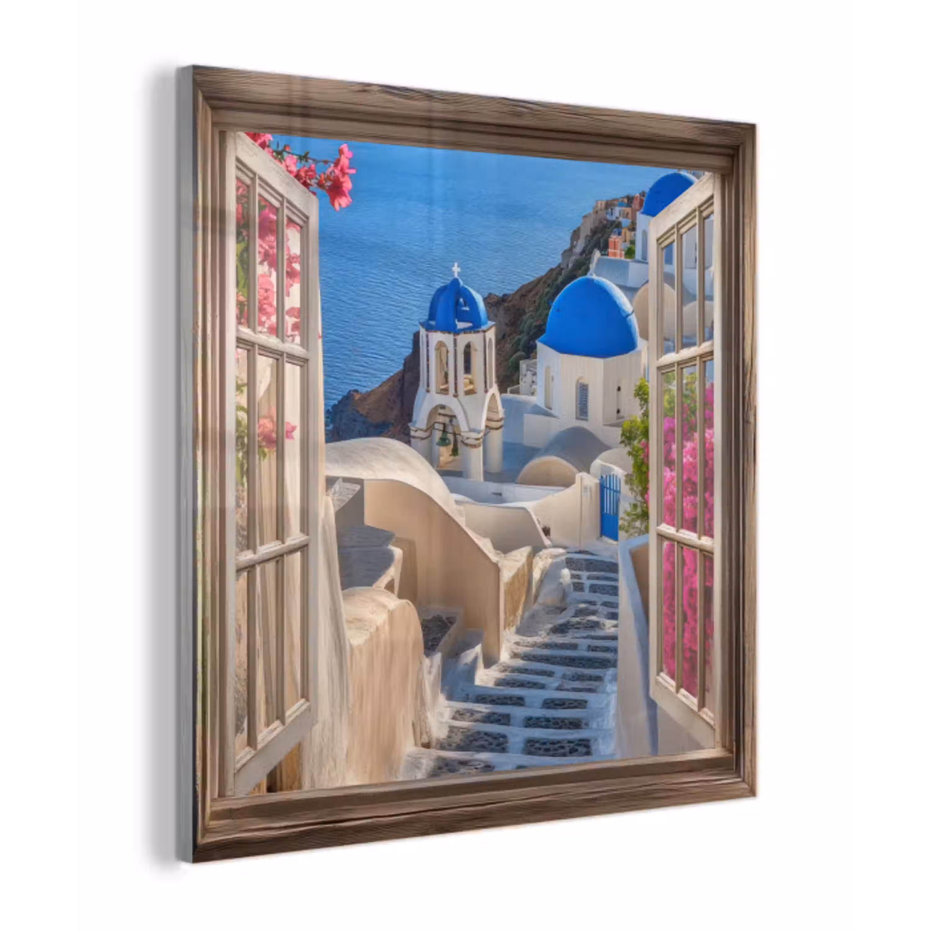 Doorkijk - Santorini - Landschap - Blauw - Grieks plexiglas 5mm klein -z3d