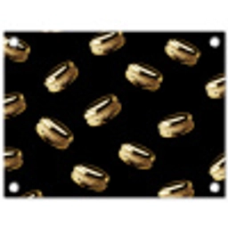 Macarons - Patroon - Goud - Zwart tuinposter los doek klein -3d