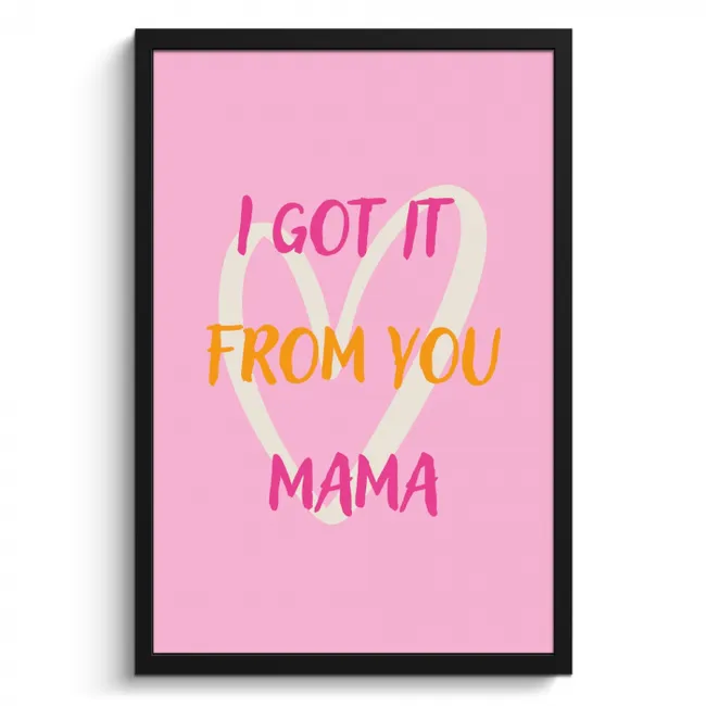 Bilder mit Rahmen - Mutter - Zitat - Herz - Rosa