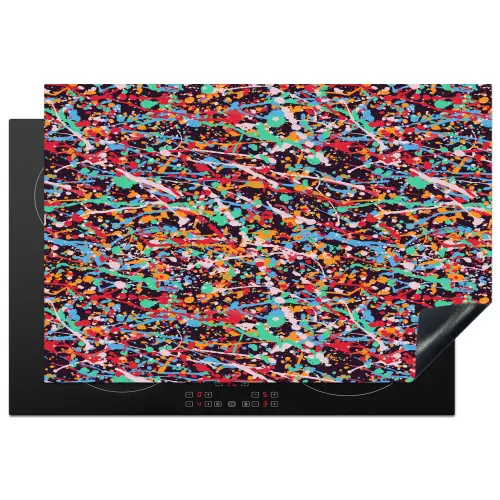 Spat - Abstract - Waterverf - Multi Inductie beschermer vinyl 3mm klein 276 -3d