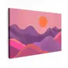 Zon - Heuvels - Paars - Abstract canvas 2cm klein -z3d