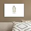 Huisje - Groen - Tekst - Liefdevol canvas 2cm klein -sfeer3