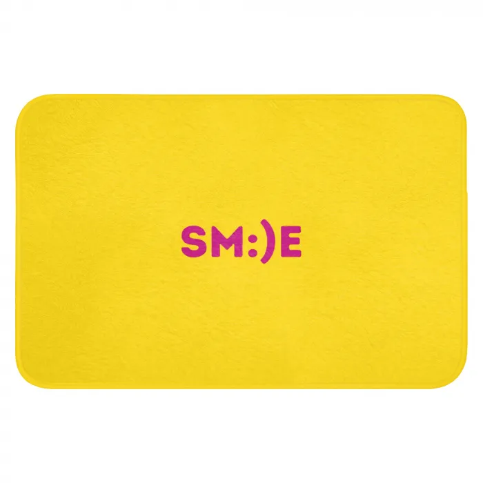 Smile - Roze - Geel Badmat klein -3d
