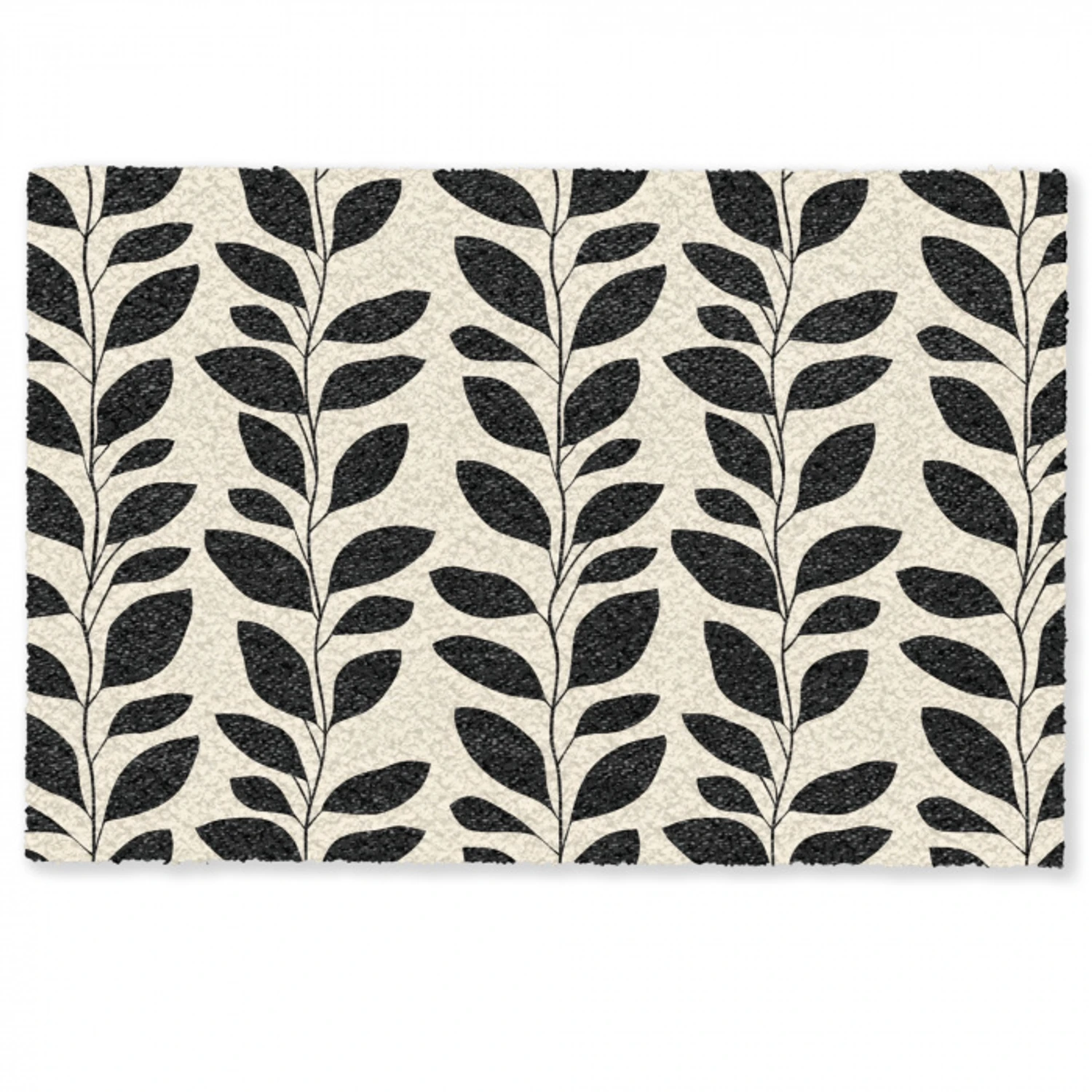 Botanisch - Dessin - Zwart - Beige Deurmat klein 898 -zkaufland3d