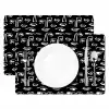 Gezichten - Zwart - Wit - Contrast Placemat vinyl groot 368 -zzsfeer2_Kitchenyeah-website