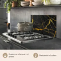 Marmer - Goud - Zwart - Marmerlook - Luxe - Glitter keuken achterwand spatscherm klein -usp_IT