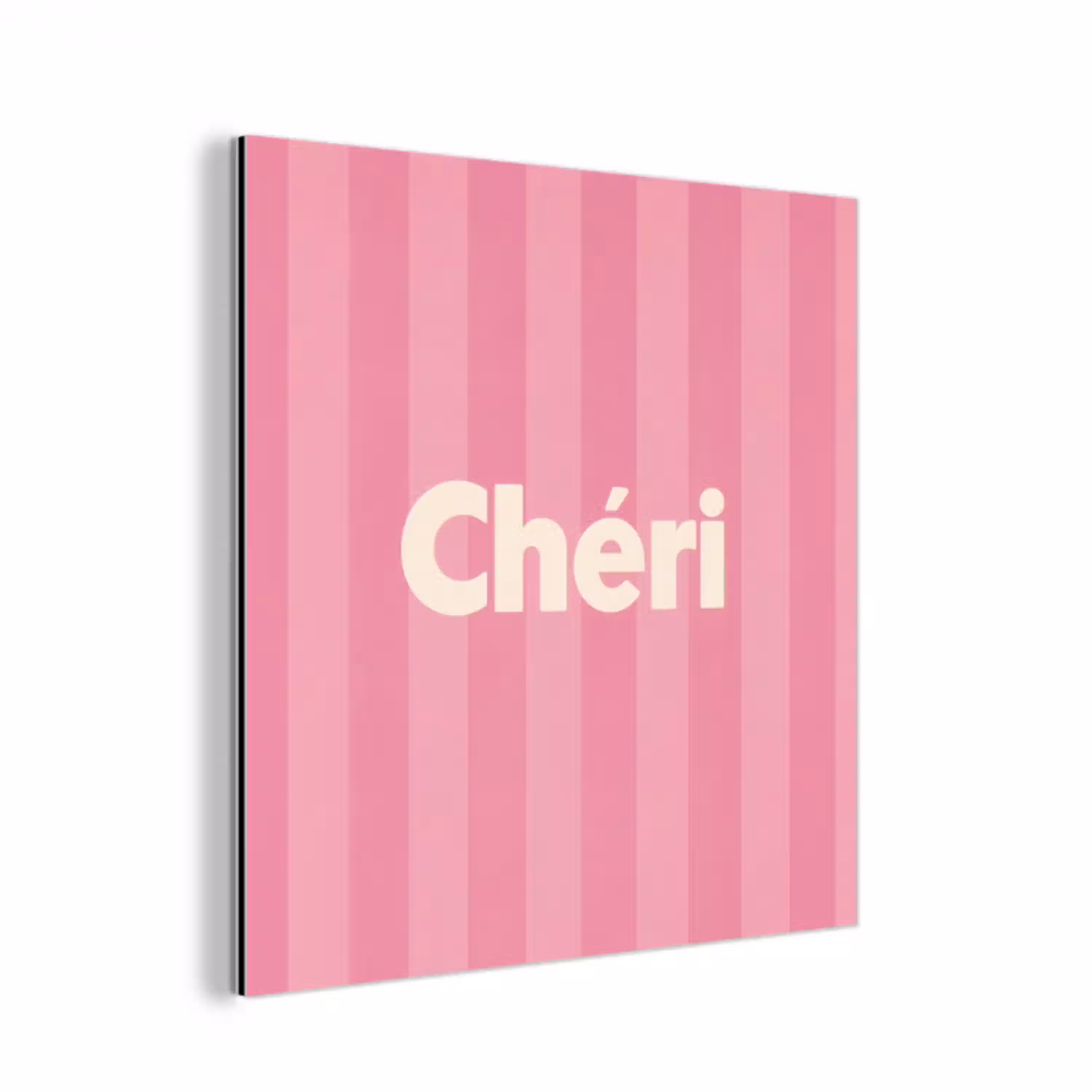 Gestreept - Roze - Chéri aluminium wit klein -3d