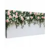 Bloemen - Muur - Rozen - Groen Tuinposter op houten frame 2 cm dik xxl -3d
