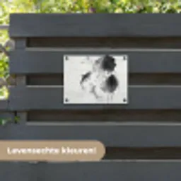 Lotusbloemen - Vissen - Bladeren - Zwart tuinposter los doek klein -sfeer3
