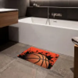 Basketbal - Verf - Sport - Oranje Badmat klein -sfeer3