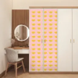 Katten - Patroon - Roze deurposter klein 289 -sfeer3