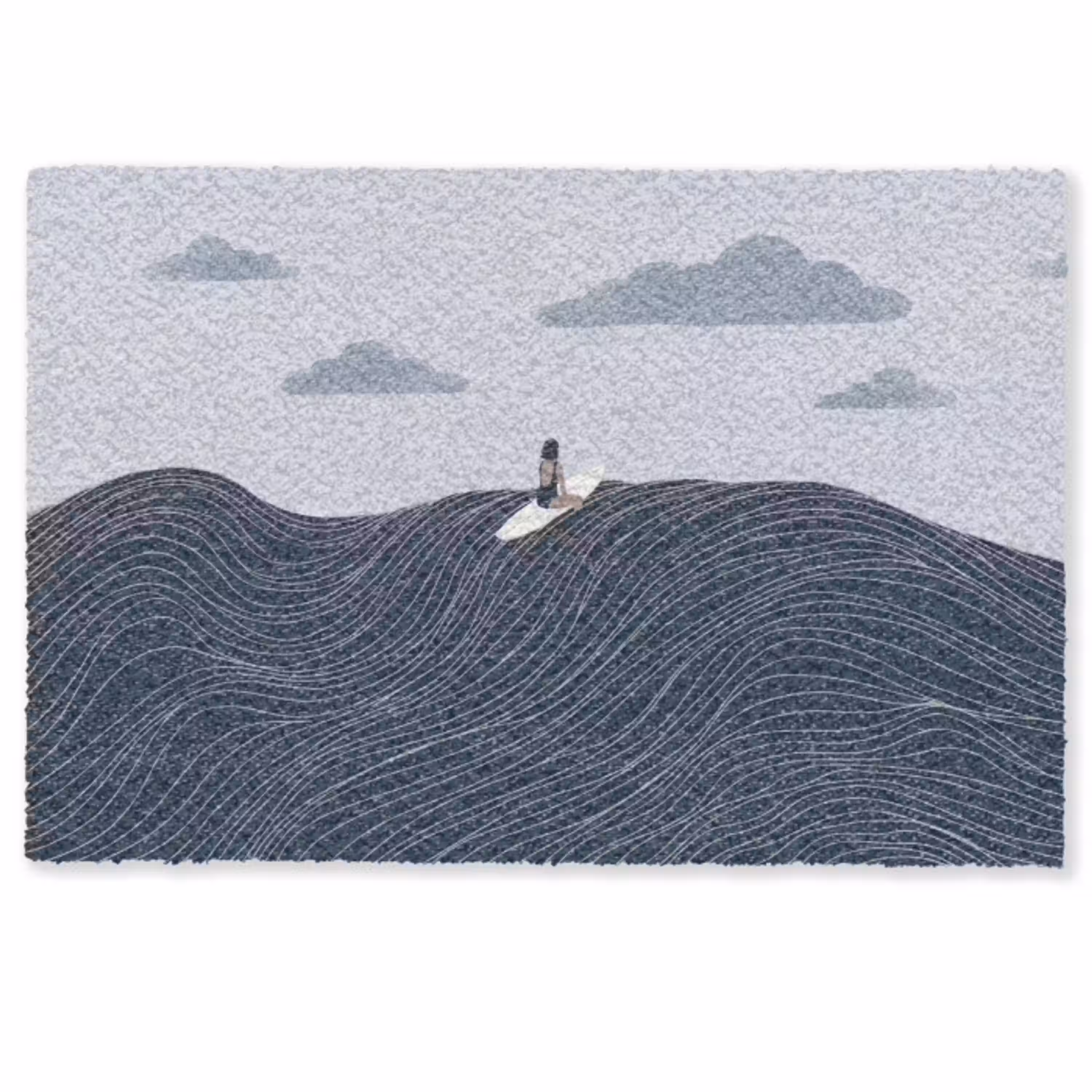 Persoon - Surfen - Oceaan - Natuur - Modern Deurmat klein -zkaufland3d