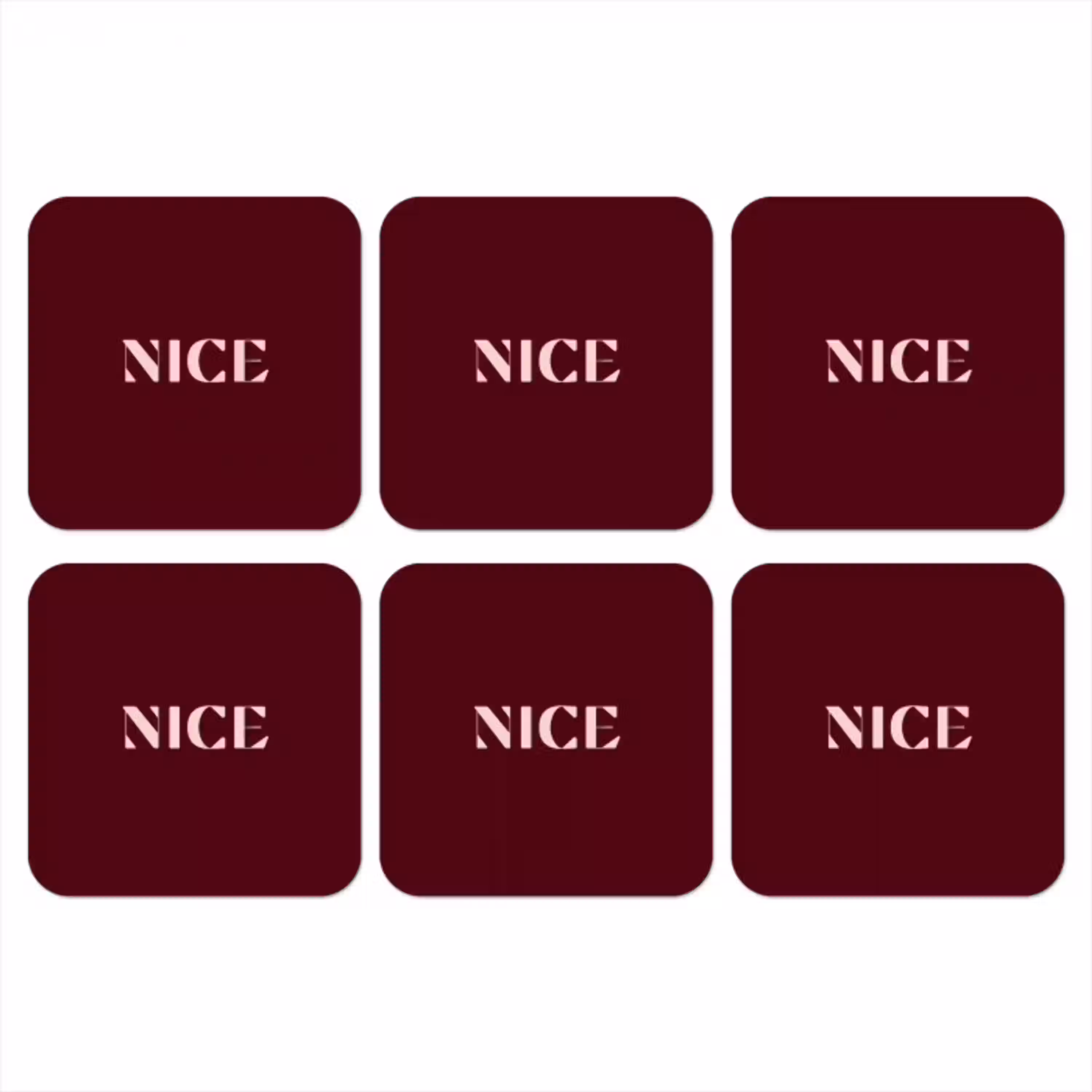 Nice - Bordeaux - Roze onderzetter kurk middel -3d
