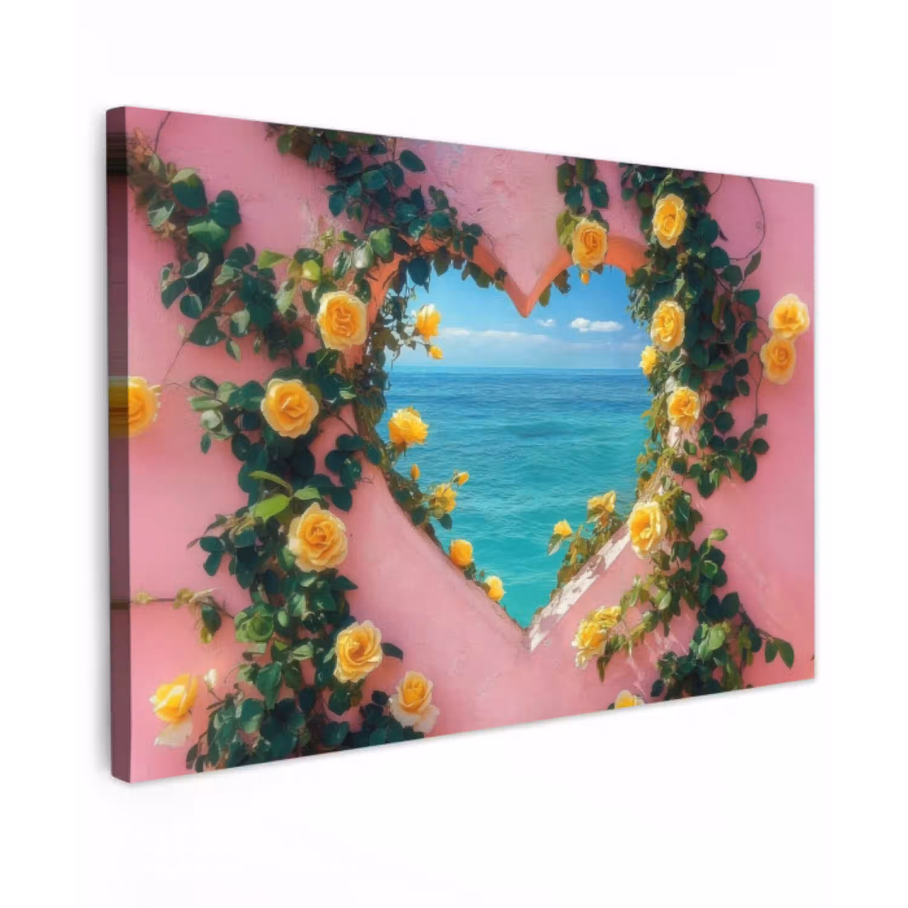 Hart - Zee - Muur canvas 2cm klein -z3d