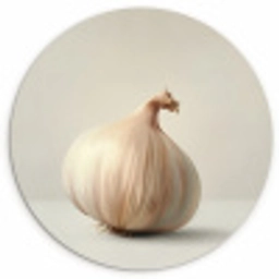 Knoflook - Natuurlijk - Beige Wandcirkel plexiglas klein -3d