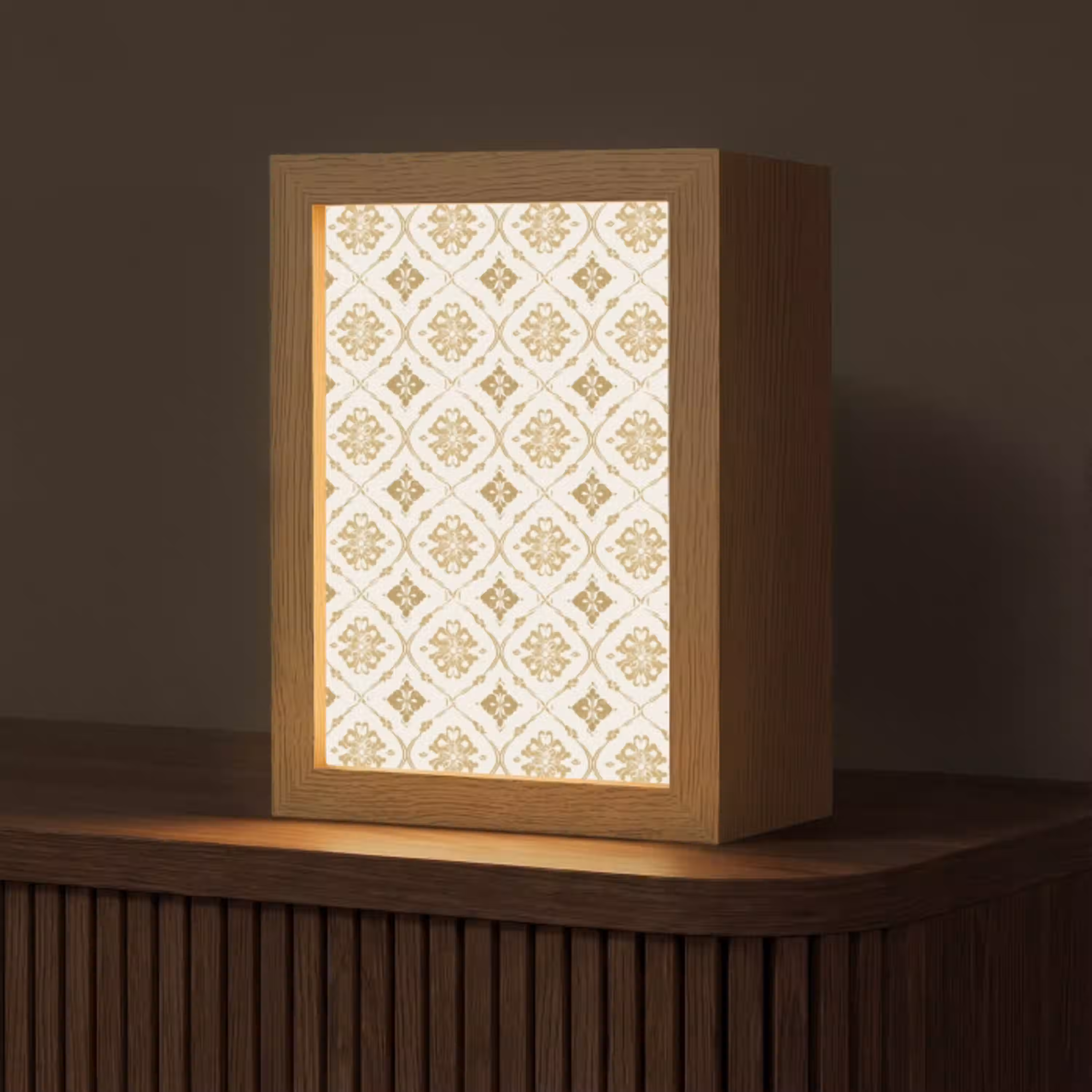 Ornament - Klassiek - Goud Light Box met kabel (Tafellamp) klein 925 -z3d_website