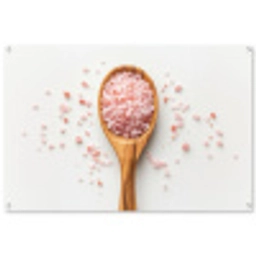 Lepel - Zout - Roze tuinposter los doek groot -3d
