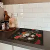 Stilleven met bloemen en een horloge - Schilderij van Abraham Mignon Inductie beschermer vinyl 3mm middel -sfeer3