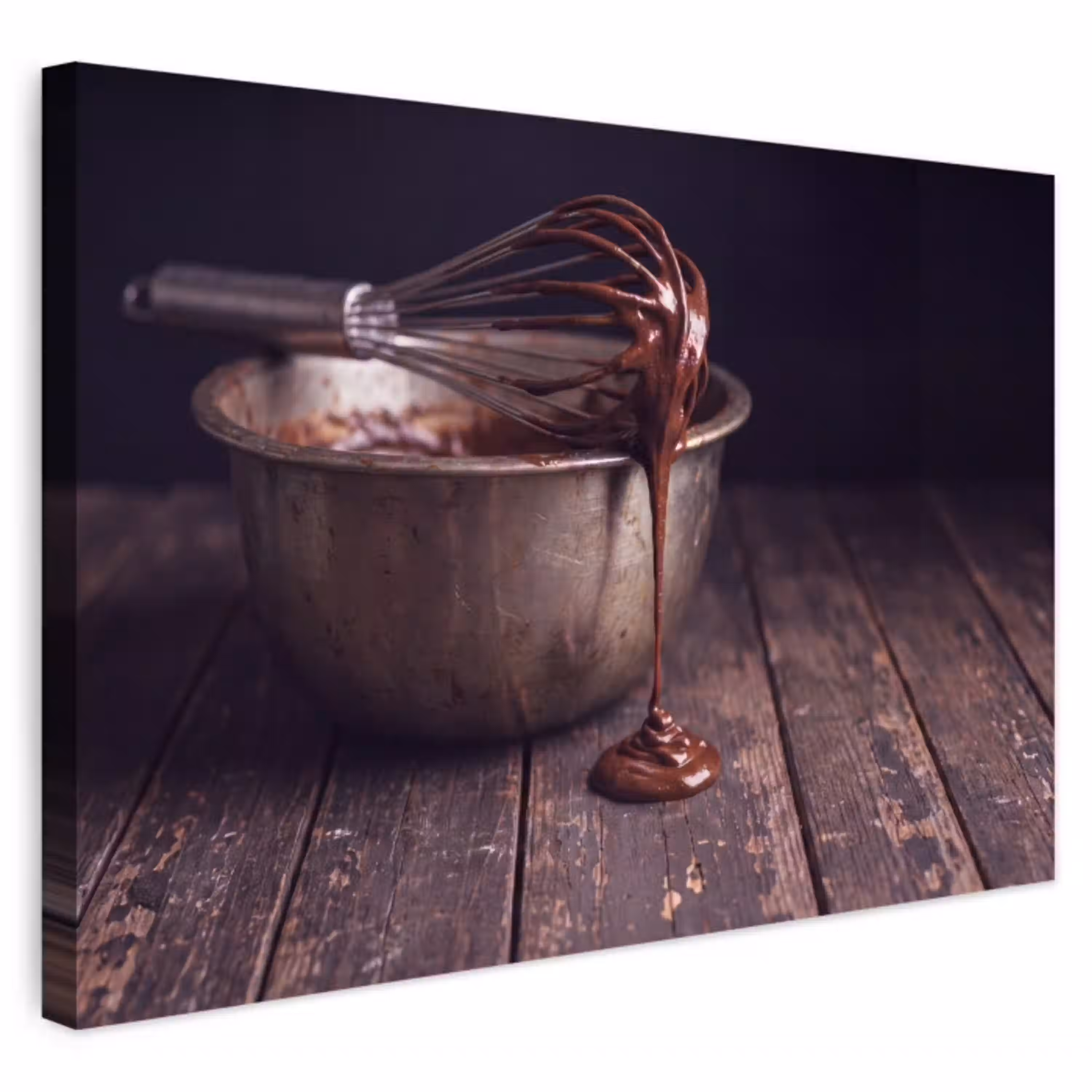 Chocolade - Beslag - Eten Tuinposter op houten frame 2 cm dik klein -3d