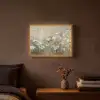 Bloemen - Wit - Natuur - Grijs - Modern Light Box met batterij (Wandlamp) middel -sfeer4