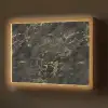 Zwart - Marmer - Goud - Nerf Light Box met batterij (Wandlamp) middel 907 -z3d_website