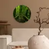 Jungle - Brug - Mos - Natuur - Tropisch Wandcirkel kunststof plaat 5mm dik klein -sfeer1
