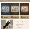 Bloemen - Planten - Grijs - Abstract Light Box met batterij (Wandlamp) middel -USP_lichtkleurNL