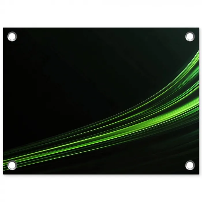 Gaming - Lijnen - Boog - Groen tuinposter los doek klein -3d