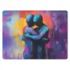 Omarmen - Lichamen - Paars muismat rubber klein -3d