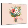 Boeket - Strikje - Kaartje - Quote Textielframe - compleet frame klein -3d