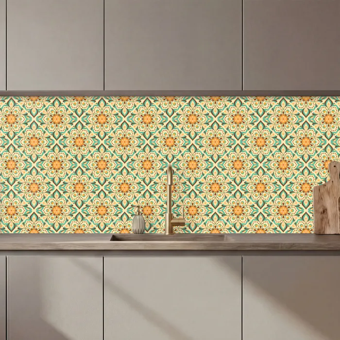 Boho - Patronen - Mandala - Bloemen keuken achterwand 2 middel 871 zz_3dshopping