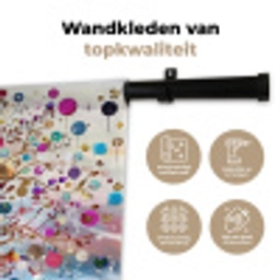 Levensboom - Goud - Kleurrijk - Abstract - Aesthetic Wandkleed katoen middel -sfeer2