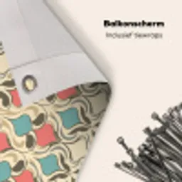 Barok - Retro - Kleurrijk Balkonbeschermer Duitsland klein 596 -closeup_NL