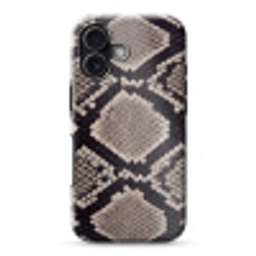 Slangenleer - Patroon - Beige Toughcase MagSafe Apple iPhone 17 klein -3d
