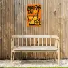 Palmboom - Bloem - Art - Drink Tuinposter op houten frame 2 cm dik klein -sfeer4