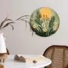 Bloemen - Bladeren - Zon - Groen Wandcirkel plexiglas klein -sfeer4