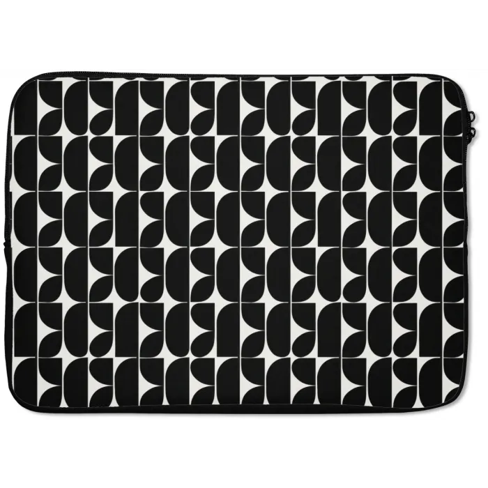 Modern - Geometrisch - Zwart laptophoes neopreen klein 279 -zkaufland3dotto