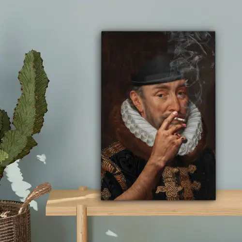 Willem van Oranje - Adriaen Thomasz - Sigaretten - Rook canvas 2cm klein -sfeer4
