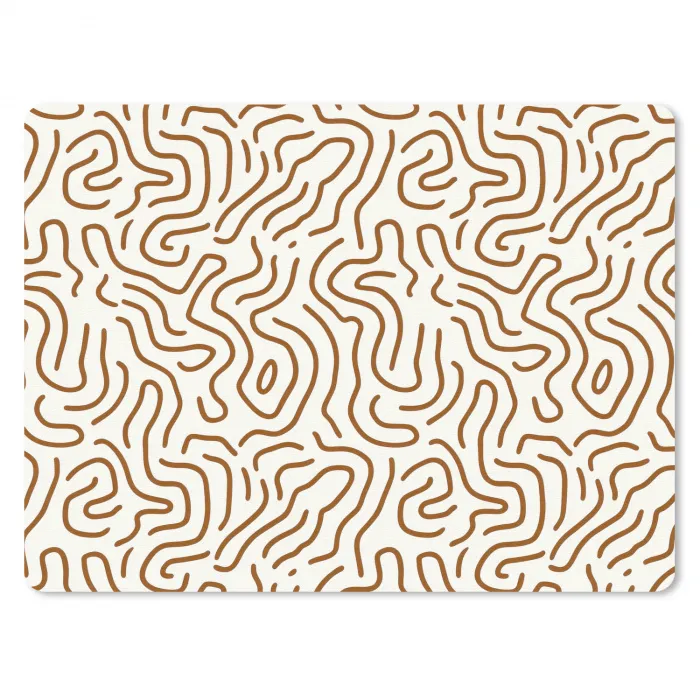 Minimalistisch - Patroon - Terracotta muismat rubber klein 262 -3d