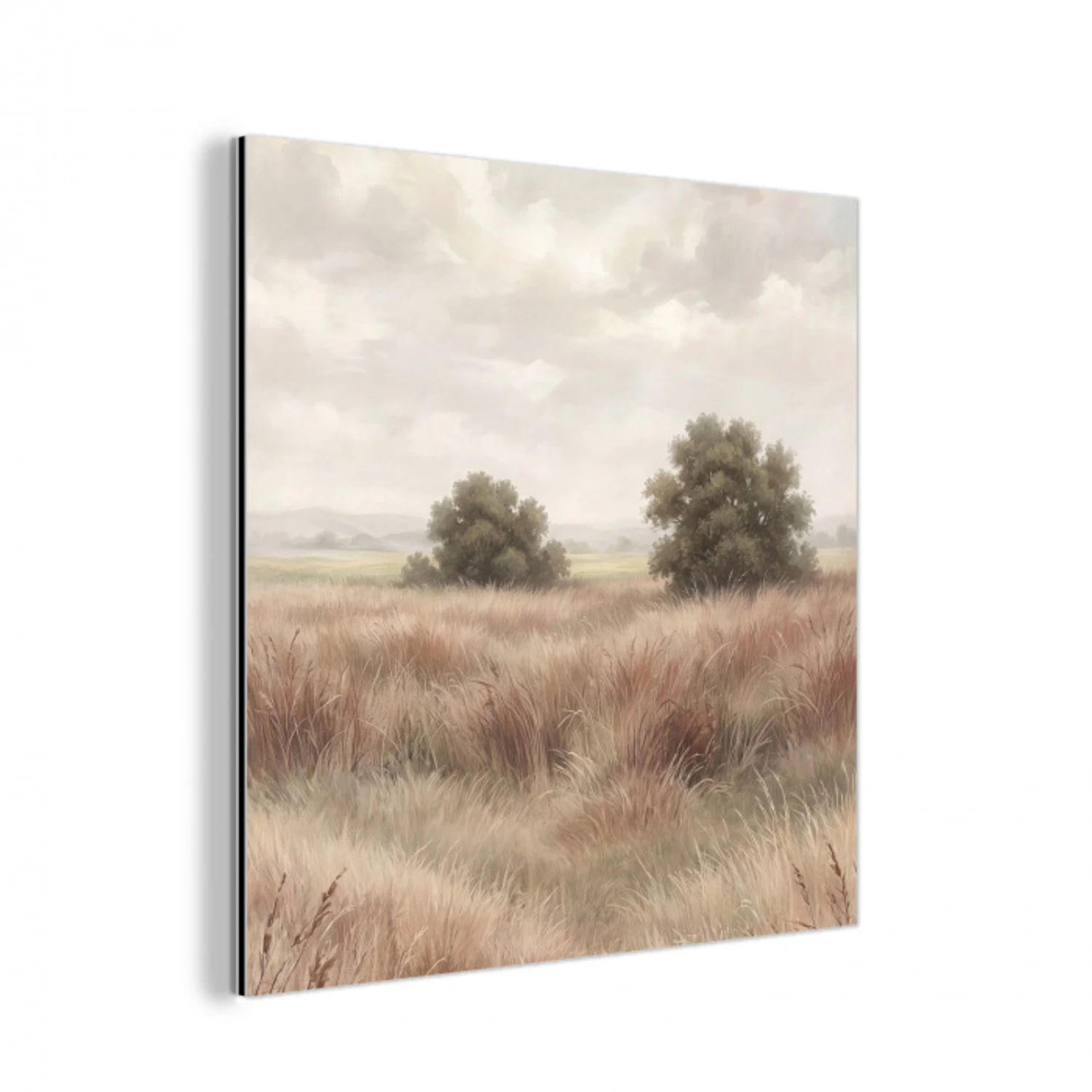 Landschap - Minimalistisch - Beige aluminium wit klein -3d