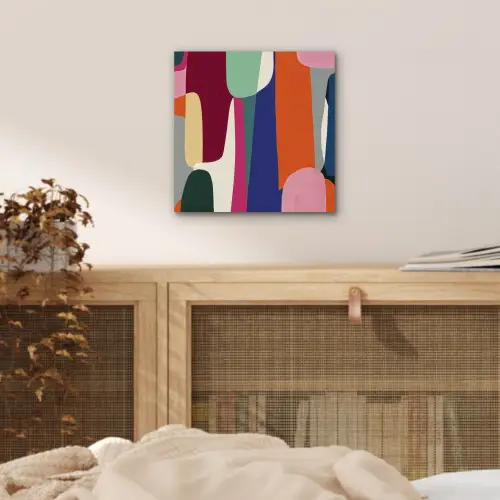 Vormen - Ritmisch - Kleuren - Abstract aluminium wit klein -sfeer3