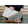 Hartjes patroon - Blauw - Beige - Liefde laptophoes neopreen klein -tas