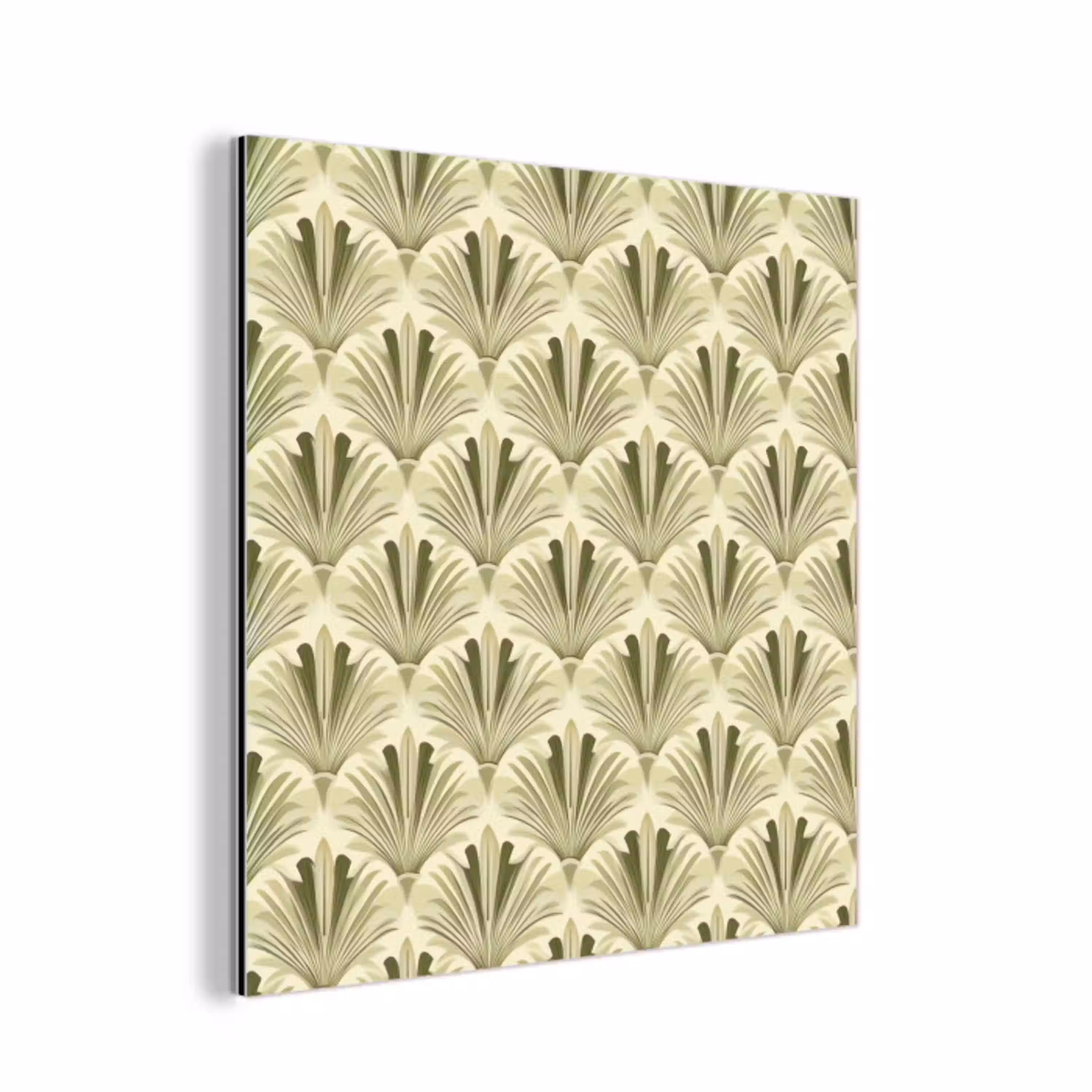 Klassiek - Waaier - Groen aluminium wit klein 46 -3d