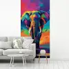 Olifant - Kleurrijk - Lucht - Abstract fotobehang vinyl groot -woonkamer