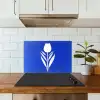 Tulp - Minimalistisch - Bladeren - Wit keuken achterwand spatscherm klein -sfeer2