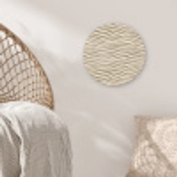 Zand - Golven - Beige Wandcirkel kunststof plaat 5mm dik klein 188 -sfeer5