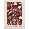 Vogel - Bordeaux - Bloemen - Bessen tuinposter los doek klein -3d