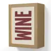 Wine - Red - Decoratie - Japandi Light Box met kabel (Wandlamp) klein -3d